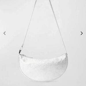 Staud Walker Shoulder Bag Silver